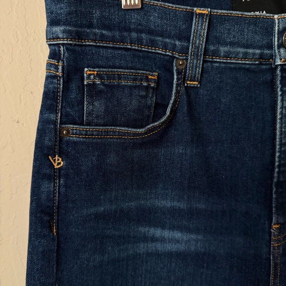NWT VERONICA BEARD Ryleigh Slim
Straight High Rise Jeans Bright Blue Raw Hem 30 - Picture 8 of 16